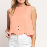 LOVE PEACH WOVEN TOP