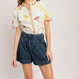 BEACH DAY CITRUS WOVEN TOP