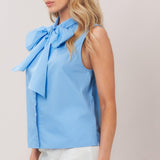 ELEGANT SKY WOVEN TOP