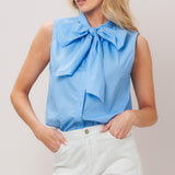ELEGANT SKY WOVEN TOP