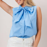 ELEGANT SKY WOVEN TOP