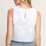 LOVE AT FIRST WOVEN LACE TOP