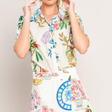 SUMMER PORCELAIN WOVEN TOP