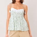 SUMMER PETALIA WOVEN EYELET TOP