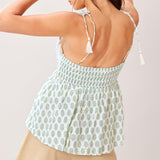 SUMMER PETALIA WOVEN EYELET TOP