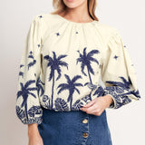 BOHO CONSTELLATION  WOVEN TOP