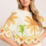 VINTAGE ISLAND WOVEN CROP TOP