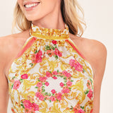 LUXE LOVE STORY WOVEN WOVEN CROP TOP