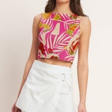 ARTY VACATION WOVEN TOP