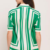 RIVIERA STRIPE WOVEN TOP