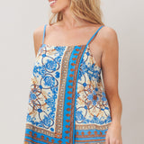 AZURE CHARM WOVEN TOP