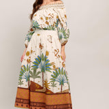 SUNLIT GARDEN WOVEN OFF SHOULDER TOP