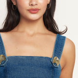 SWEET DENIM PEPLUM TOP