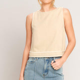ELEVATED ESSENTIAL WOVEN TOP