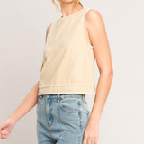 ELEVATED ESSENTIAL WOVEN TOP