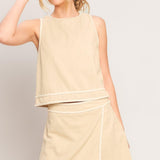 ELEVATED ESSENTIAL WOVEN TOP
