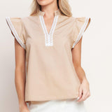EASY TO ADMIRE WOVEN TOP