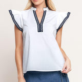 EASY TO ADMIRE WOVEN TOP