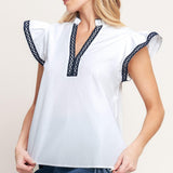 EASY TO ADMIRE WOVEN TOP