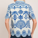 COASTLINE PALM WOVEN TOP