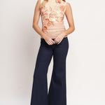 Flying Tomato Delicate Dream Power Mesh Top in peach