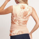 Flying Tomato Delicate Dream Power Mesh Top in peach