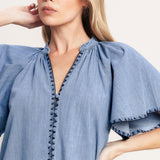 WEEKEND WANDERER WOVEN TOP