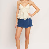 COTTAGE DREAM WOVEN TOP