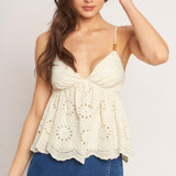 COTTAGE DREAM WOVEN TOP