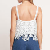 SUNLIT LACE STORY CROCHET LACE TOP