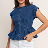THE ONE YOU KEEP DENIM TOP