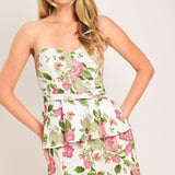 ROSE PETAL WOVEN TUBE TOP