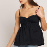 SLEEK TEMPTATION WOVEN TOP