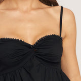 SLEEK TEMPTATION WOVEN TOP