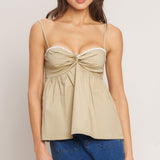 SLEEK TEMPTATION WOVEN TOP