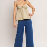 SLEEK TEMPTATION WOVEN TOP