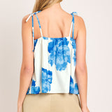 TROPIC BLUE WOVEN TOP