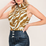TERRA STRIPE WOVEN CROP TOP