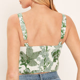 GREENHOUSE ROMANCE WOVEN BUSTIER TOP