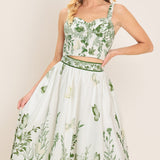 GREENHOUSE ROMANCE WOVEN BUSTIER TOP