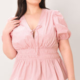 LOVELY CHARM PINK WOVEN TOP