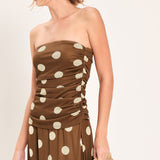 FRENCH GIRL POLKA DOT POWER MESH TUBE TOP