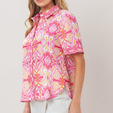 CANDY ORBIT WOVEN TOP