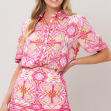 CANDY ORBIT WOVEN TOP