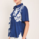 COASTAL BLOOM WOVEN TOP