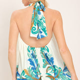 CERULEAN CHARM WOVEN TOP