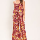 RESORT DREAM PALAZZO WOVEN TOP