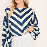 ST. TROPEZ STRIPE WOVEN TOP