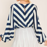 ST. TROPEZ STRIPE WOVEN TOP