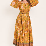 SUNSET GARDEN WOVEN TOP